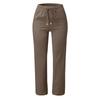 Women's Casual Color Cotton And Linen Wide Leg Pants With Elastic Waist Long Pants