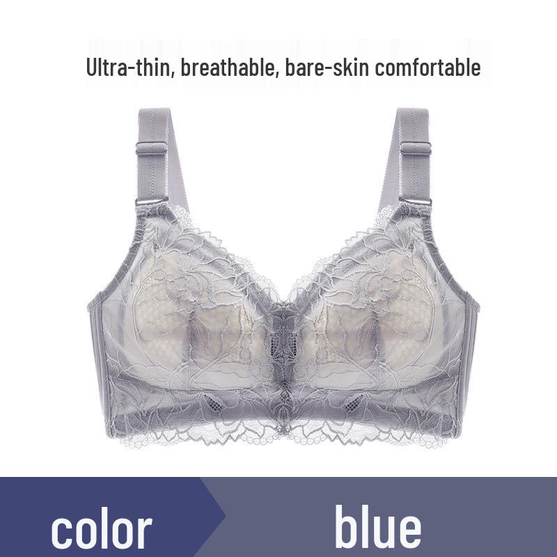 Ultra-Thin Adjustable Plus Size Full Coverage Wireless Push-Up Bra for Large Busts