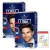 Men's Hair Dye Cream, 3.0 Brown Black (2 Boxes)