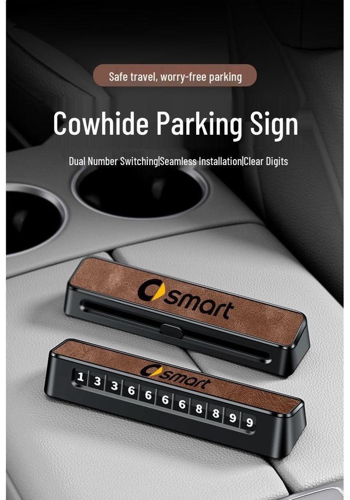 Compatible with Mercedes Smart 1-3 Car Temporary Parking Double Phone Card Sign