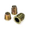 75pcs/box Mix Size Insert Nut E-nut M4 M5 M6 M8 Set Kit Thread Embedded Hex Hexagon Socket Head Wood Furniture Bed Cabinet Table