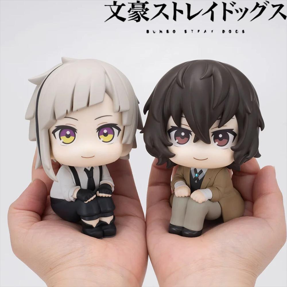 New 10cm Bungou Stray Dogs Anime Figure Look Up Nakajima Atsushi Action Figure Q Version Dazai Osamu Figurine PVC Collection Toy