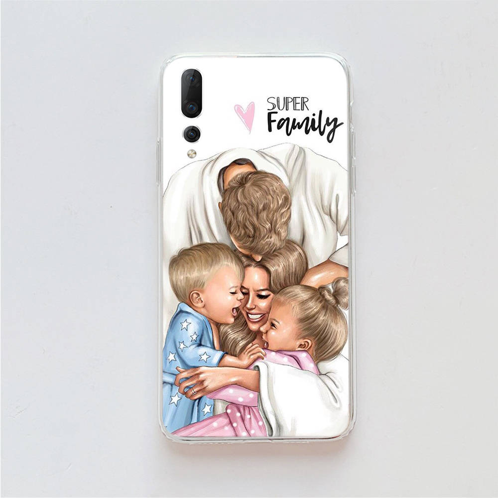 

Супер-чехол для мамы и папы из ТПУ для iPhone XR 7 8 14 15 11 12 13 X XS Pro Max Xiaomi Redmi 13C Note 9 Samsung A22 S23 S24 Ultra Plus VIVO Redmi 13 кожа буйвола