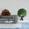 Miniature Sofa Couch Chair Model DIY Accessory Furniture Room Landscape Gift Decorations Peacock