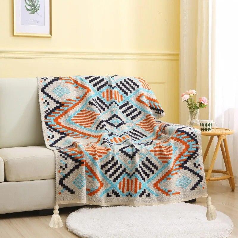 Blanekets Plaid For Nordic Ins Wind Summer Universal Beds Sofa Bed Decorative Boho Sofa Cover Throw Blanket Picnic With Tassel