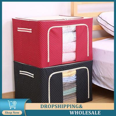 Kleideraufbewahrungsbox Großhandel Langlebig 40×30×20cm Stahlrahmen Aufbewahrungsboxen Stoffaufbewahrungsbox Klassisch Faltbar Oxford-Stoff