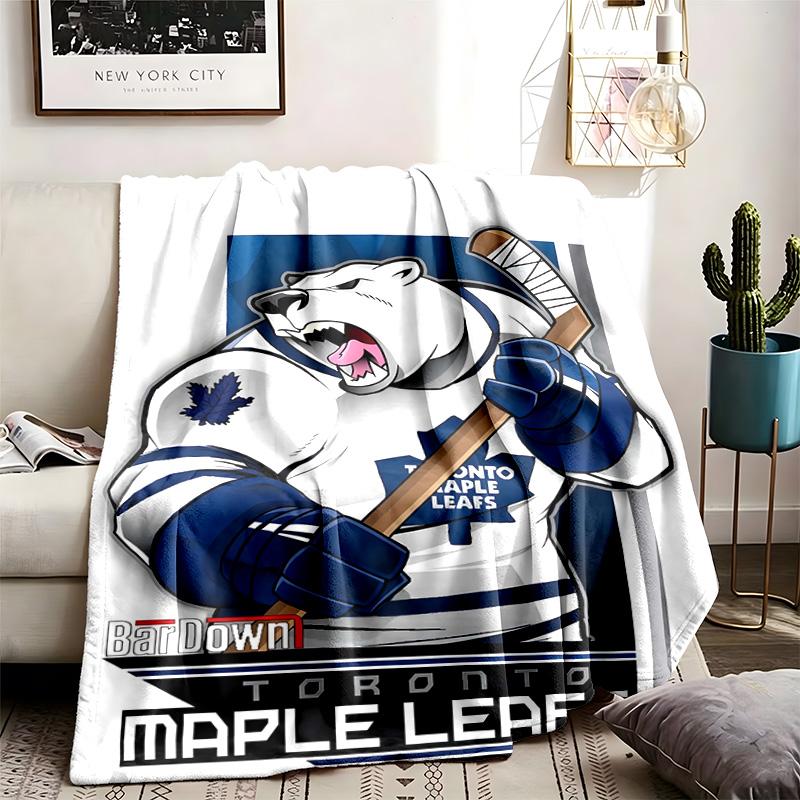 Toronto Maple Leafs Theme Blanket Suitable For The Sofa Camping And Travel Made Of Soft Flannel Material An Ideal Gift For Occasions Such As Birthdays