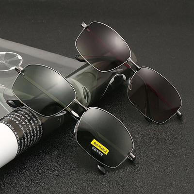 Поляризаційні сонцезахисні окуляри HD. Чоловічі сонцезахисні окуляри. Чоловічі дзеркальні квадратні UV400