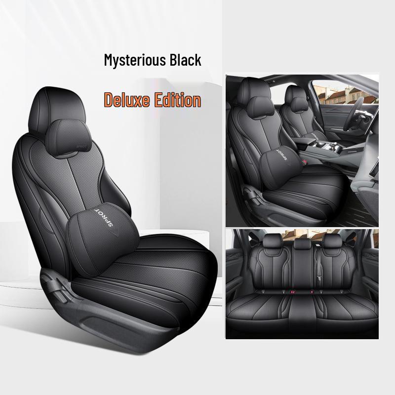 2025 BYD E7 Nappa Leather Perforated Car Seat Covers, Breathable Full Coverage Cushions