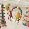 Parrots Cage Ladder Swing Set Wooden Swing Rattan Toy Standing Supplies Bridge Training Parrots Standing Supplies