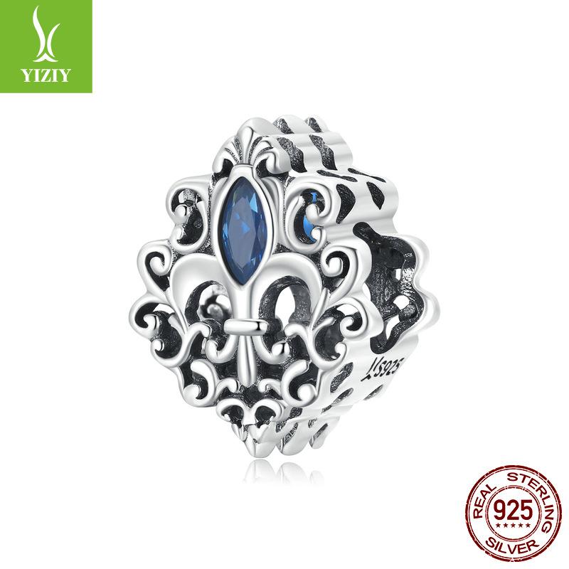 Retro Court Style Diy Bracelet Beaded, French Elegant Purple Zircon Bead Accessories