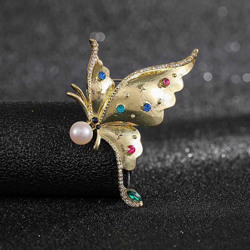 

High-end Colorful Butterfly Female Ins Trendy Brooch 3*5CM