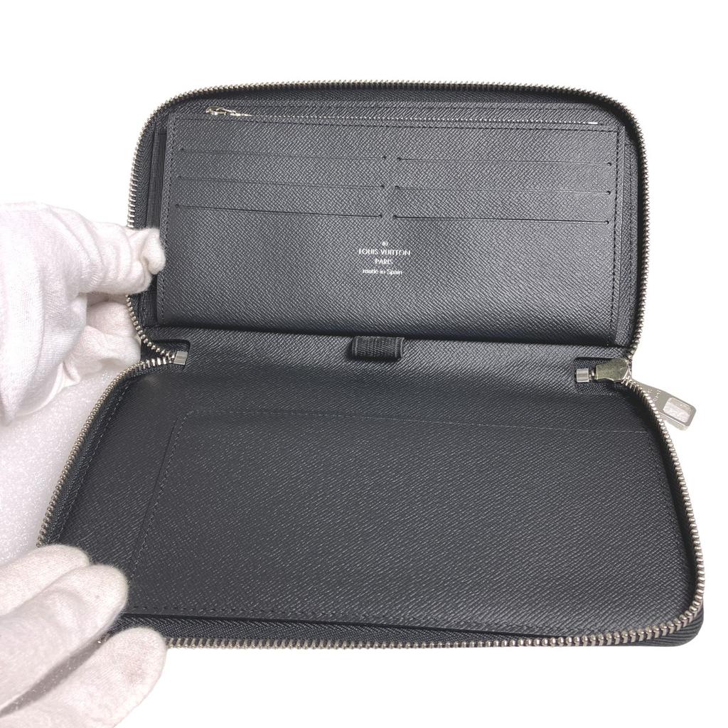 Louis Vuitton Zippy Organizer M60632 Long Wallet Purse Epi Leather Noir Black Used