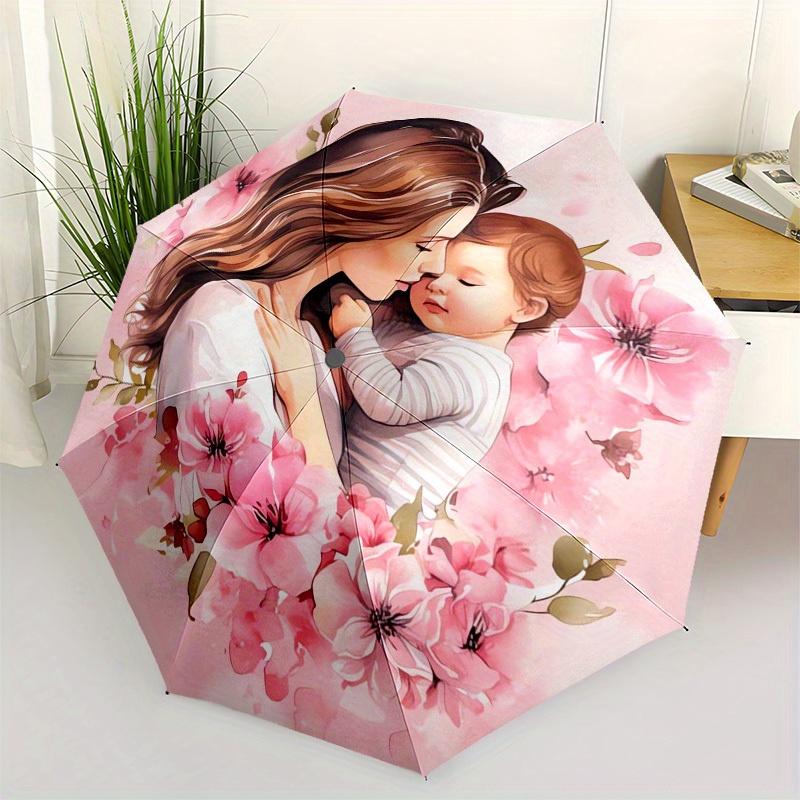 1pc Motherhood, Love Themed High-quality Umbrella,Automatic Opening and Closing Umbrella,Multi-functional Umbrella G0811045