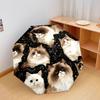 1 PC Automatic Folding Umbrella - Space Cats Pattern, Portable & Foldable Design with 8 Ribs, Christmas Birthday Gifts