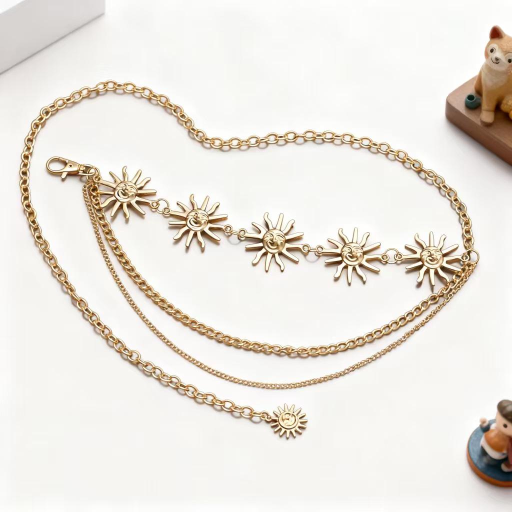 Cross Atmosphere Metal Pendant Waist Chain - Trendy Women's Fashion Accessory Body Chain