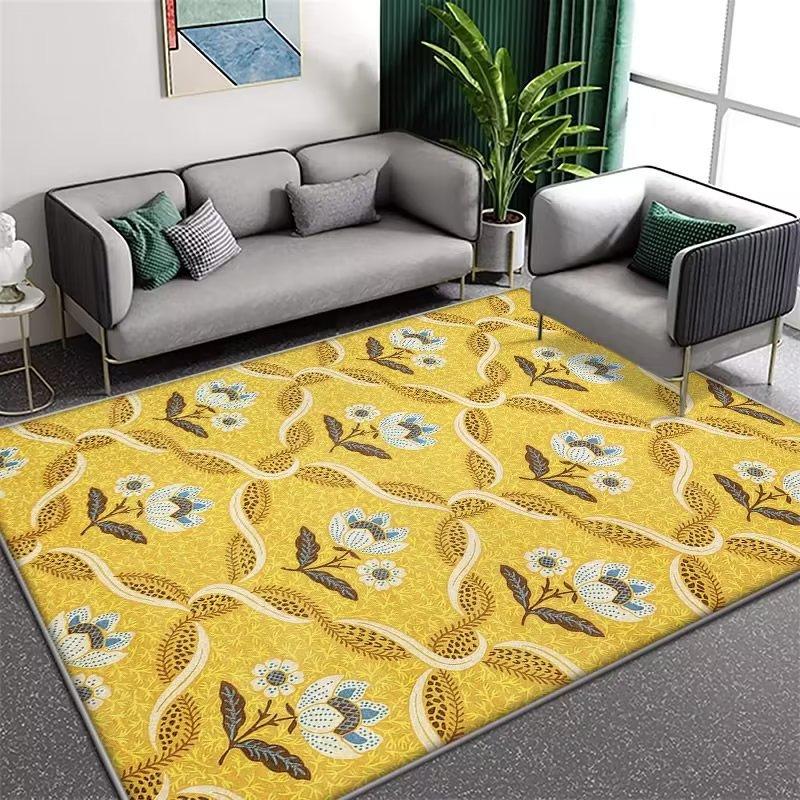 Living Room Coffee Table Carpet Striped Graphic Floor Mat Household Living Room Large-area Laying Soft Floor Mat