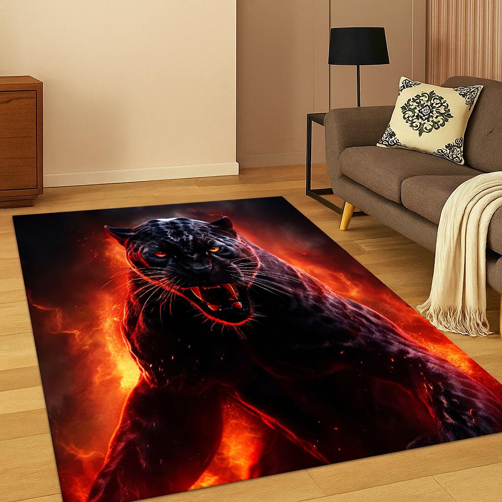 Leopard Cheetah Dreamy Animal Carpet Rug for Home Bedroom Living Room Sofa Doormat Decor,Kid Area Rug Game Non-slip Floor Mat