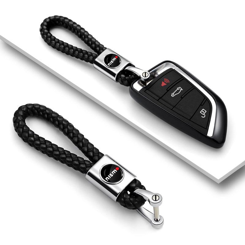 1Pcs Car Key Chain Key Ring Key Lanyard Car Emblem Styling For Nissan Nismo Tiida Sylphy Teana X Trail T30 T32 Almera Qashqai J10 J11