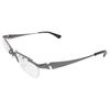Nagoya Optical Co., Ltd. Stylish and fashionable reading glasses for men: Metal frame, semi-rimless design, MM-01 (Gray (wide), 3.00)