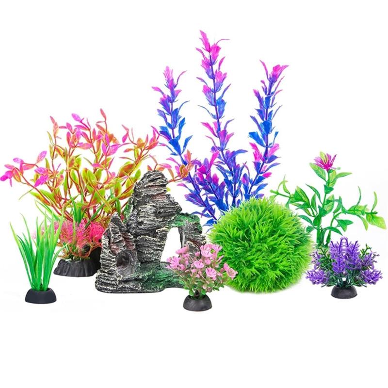 

Aquarium Landscape Grass Plastic Aquariums Decorations Art Crafts Terrarium Habitat Ornaments Photo Props