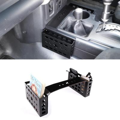 Toyota FJ Cruiser Getriebeschalthebel Aufbewahrungskonsole Externe Konsolenaufbewahrung Mittelkonsole Langlebiges Innenraum Auto Aluminiumlegierung (2007–2021) Korb, Aufbewahrung,