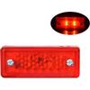 APSMOTIV 10 Pcs of 3 Inch Marker Light 4 LED Rectangle Trailer Side Lamp Clearance Marker Lights Surface Mount for Truck Trailer Lorry 12v (Red/Clear)