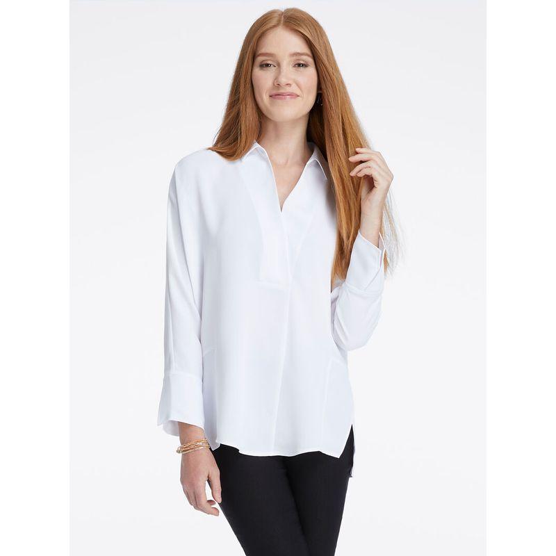 

Fall 2025 New Satin Long sleeve Pullover Shirts Chubby Girl American Top Loose Slimming Commuter All-Matching 793 Milky White PP