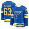 Hockey Jersey - Blue with Yellow/White Accents "Neighbours 63" Classic Note Logo Athletic Jersey 3d HD Prints