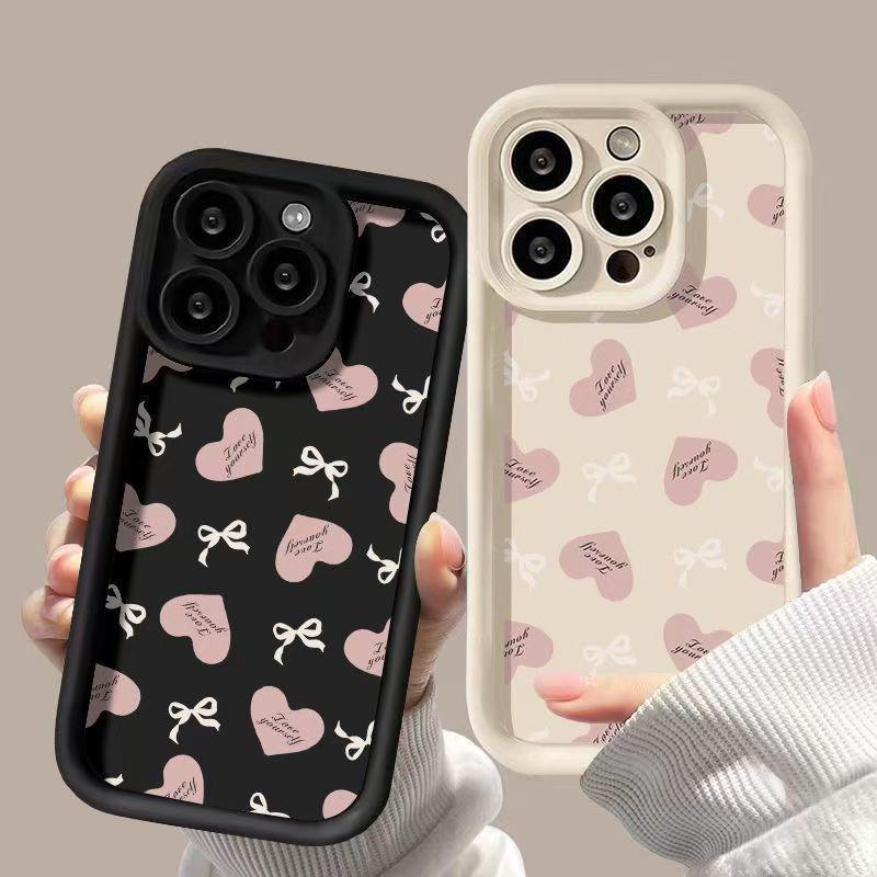 

Heart Bowknot Phone Case for iPhone 17 Pro Max/16/15/14/13 Pro 12