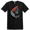 Skeleton Surfing T Shirt Vintage Graphic Surfboard Waves Tee Fun Design