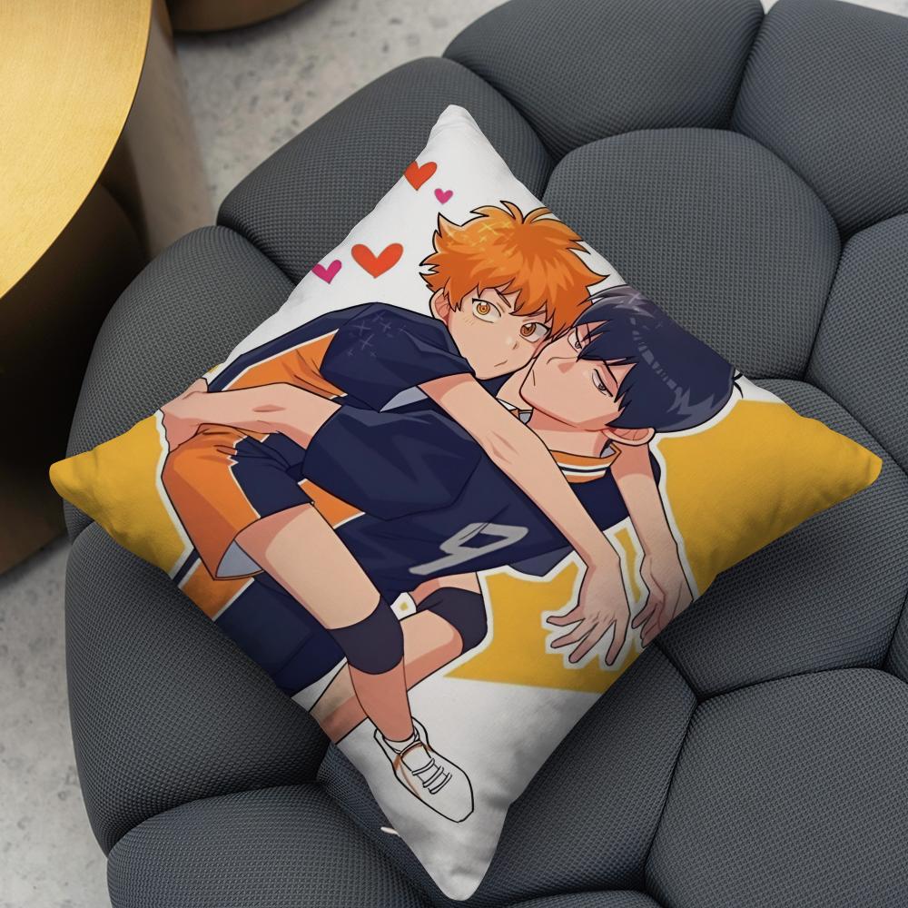 Poszewka na poduszkę Haikyuu Dwustronna pluszowa poszewka na poduszkę – Do samochodu, sofy, sypialni, idealna na prezent.