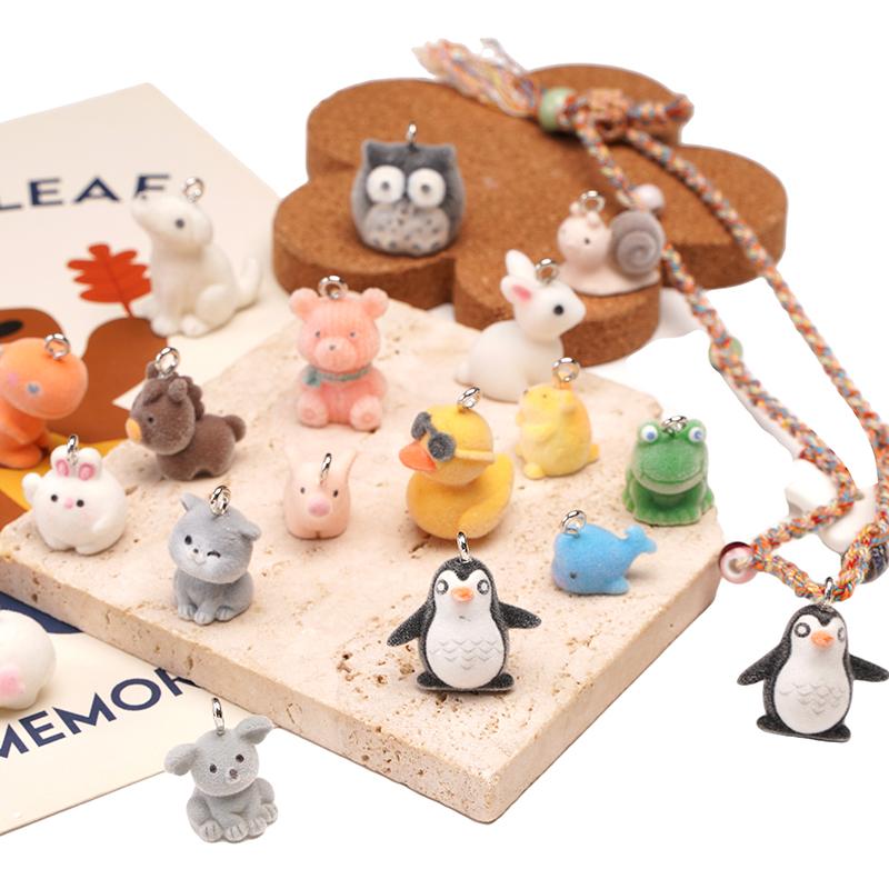 1 pz/sacchetto Ciondolo piccolo animale floccato Fai da te Braccialetto Collana Orecchini Accessori per gioielli