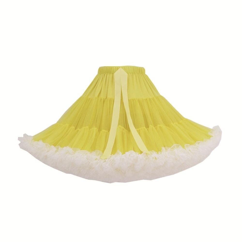 58 Styles Lolita Tutu Skirt 42cm 280g Hexagon Mesh Crinoline No Bone Petticoat Daily Cosplay