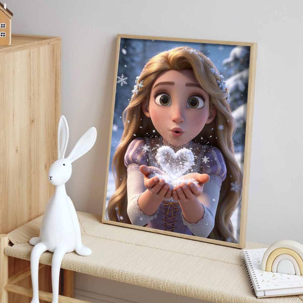 Disney Diamond Art Painting Kit Rapunzel 5D Diamond Painting Dot Art Home Wall Decor
