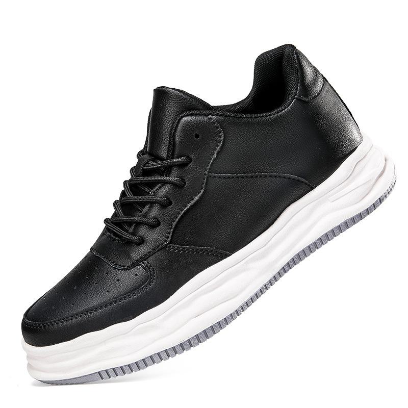 Spring heightening men's shoes leather surface breathable casual sports shoes men's dissolving shoes men's thick soles