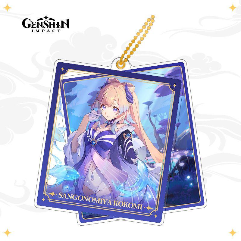High Quality Genshin Impact Keyring With Double Sided Design