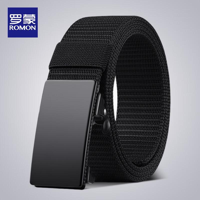 Romon Men s Automatic Buckle Nylon Canvas Casual Belt 125cm