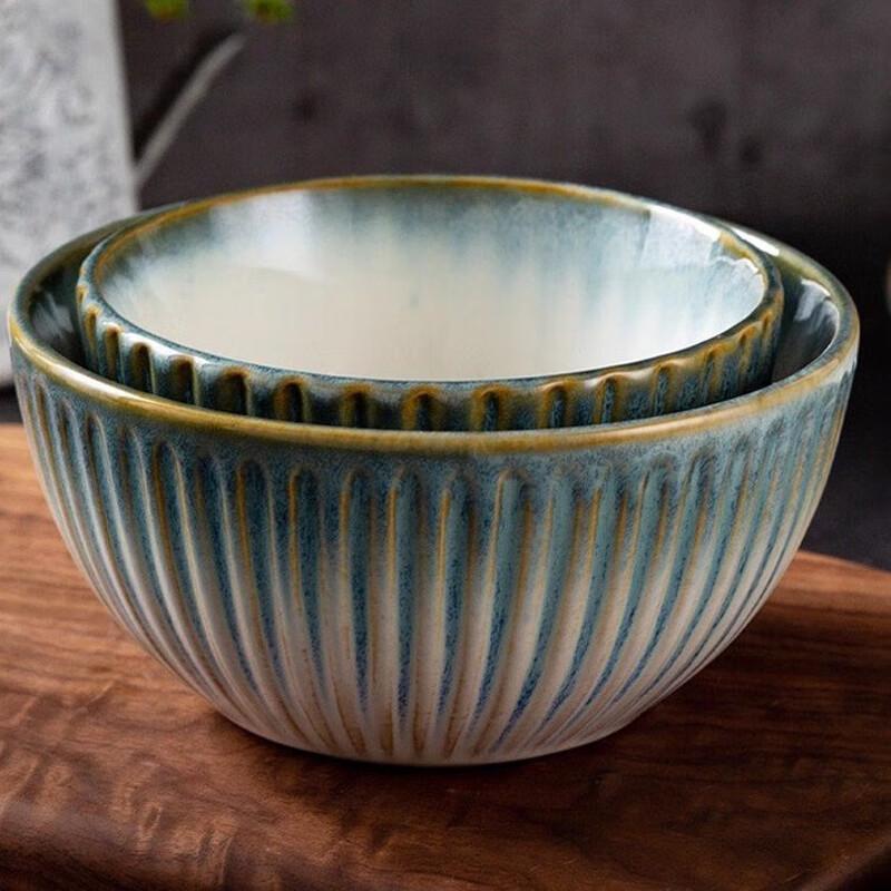 ZISIZ Ceramic Embossed 4.8-inch Bowl