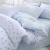 New Spring Duvet Cover Class A Double Yarn Printed Knitted Cotton 3-4 Piece Quilt Bed Sheet Pillowcase Small Fresh Bedding