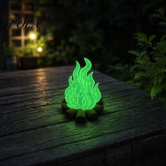 Artistic Handcrafted Decorations 3D Printed Glow in The Dark Campfire Ornament, Centerpiece, Firewood Lamp, Office Desk Art Pieces Creative