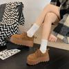 British style muffin platform casual shoes women's 2025 autumn new small height-increasing board shoes versatile fashion single shoes