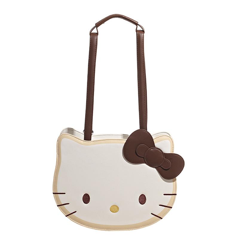 Super Popular Kitty Cute Face Multi Purpose Backpack One Shoulder Autumn New Large Capacity Hello Kitty Cute Backpack
