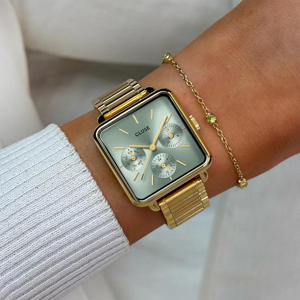Watch La Multifunction Sage Green Gold Metal Strap CW13805 Date Day [CLUSE] Ladies' [La Tétragone] Tétragone