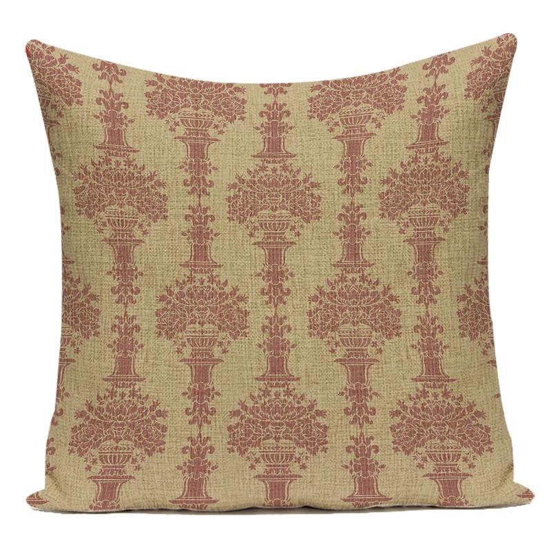 Decorative Throw Pillows Case Mandala Flower Geometric Middle Asian Ethnic Style Polyester Sofa Home Cushion Cover For Sofa