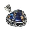 Natural Copper Blue Kyanite Gemstone 925 Sterling Silver Pendant 2.09" ETC-14024
