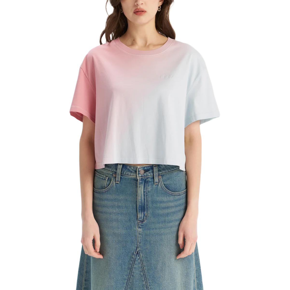 

Женская футболка Levis с удобным градиентным вышитым логотипом, с коротким рукавом 002YS-0001 XS