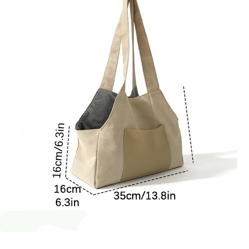 Breathable All Season Pet Carrier With Waterproof Pee Pad Portable Shoulder Bag For Small Dog Cat Outdoor Travel Car Use