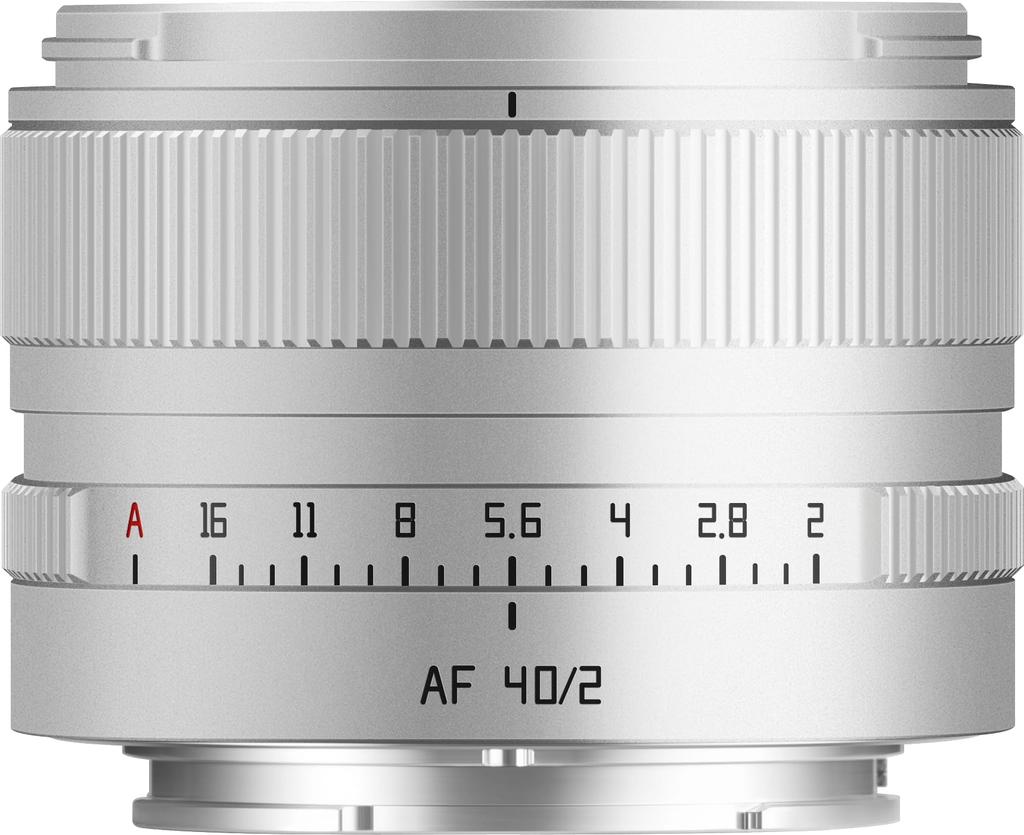 TTARTISAN AF 40mm F2 Compatible Autofocus Eye AF Ideal for Still Life and Environmental Silver Full-Frame Lens, Compact, Lightweight, Compatible,