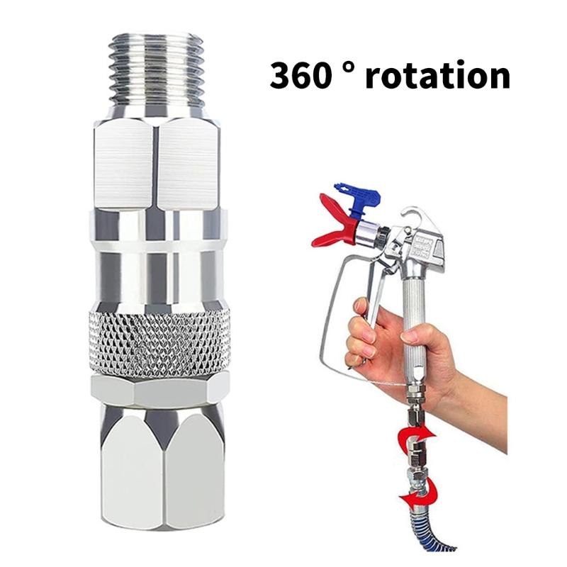 Pack of 2 Sturdy Stainless Steel Airless Sprayer Joint Connectors 1/4 Inch Accessory with Various Paint Sprayers